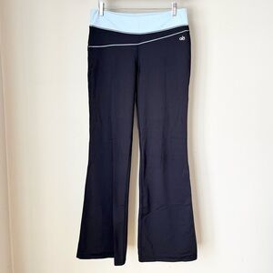 ALO Yoga Black Pants with Light Blue Waistband